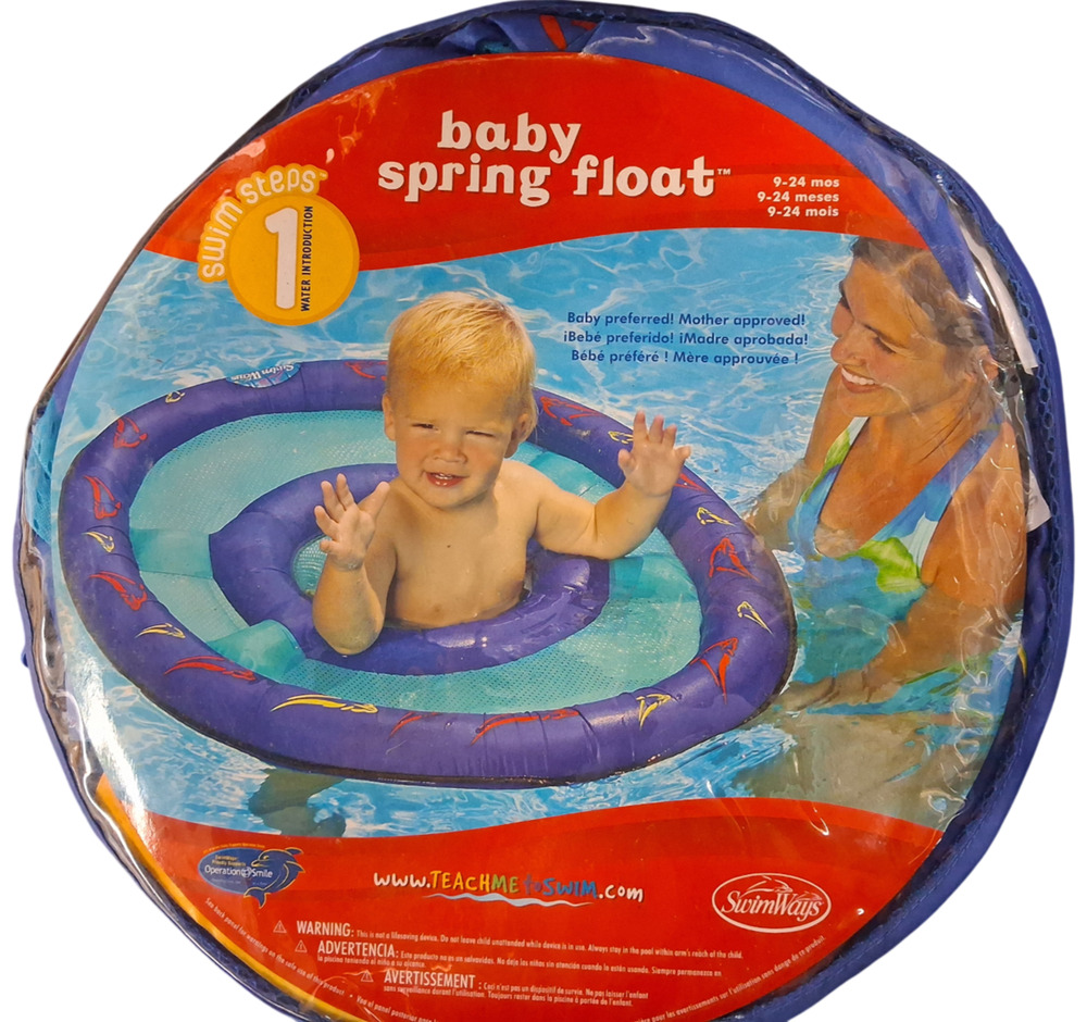 SwimWays Baby Spring Float Swim Steps 1 Pool Float 9-24 Months w/Case New